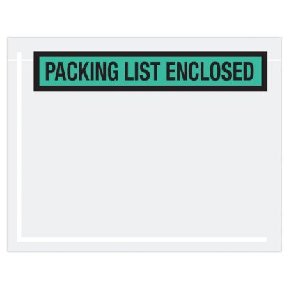 Picture of Tape Logic "Packing List Enclosed" Envelopes, Panel Face, 7in x 5 1/2in, Green, Pack Of 1,000