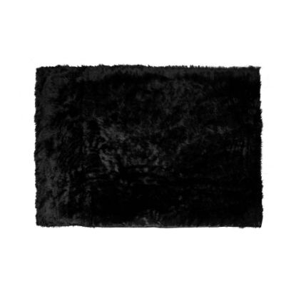 Picture of Glamour Home GHAR-FR67 Faux Fur Rug, 84in, Black