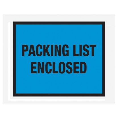 Picture of Tape Logic "Packing List Enclosed" Envelopes, Full Face 7in x 5 1/2in, Blue, Pack Of 1,000