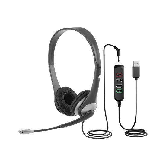 Picture of Cyber Acoustics AC 204 - Headset - on-ear - wired - 3.5 mm jack