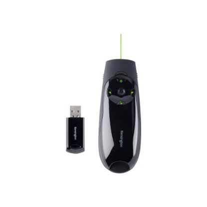 Picture of Kensington Presenter Expert Green Laser with Cursor Control - Presentation remote control - 4 buttons - RF - black