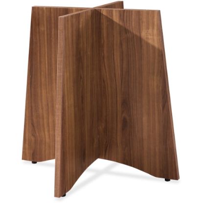 Picture of Lorell Essentials Series Laminate Round Table Base, 28-1/2inH x 29-1/2inW x 29-1/2inD, Walnut