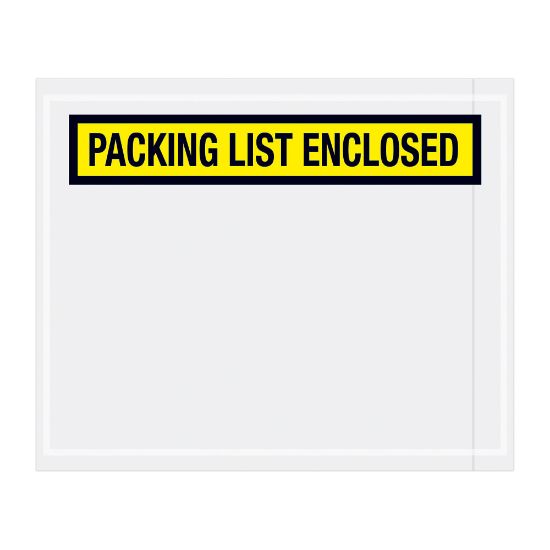 Picture of Partners Brand "Packing List Enclosed" Envelopes, Panel Face, 4 1/2in x 5 1/2in, Yellow, Pack Of 1,000