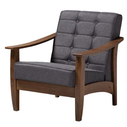 Picture of Baxton Studio 9162 Larsen Lounge Chair, Gray