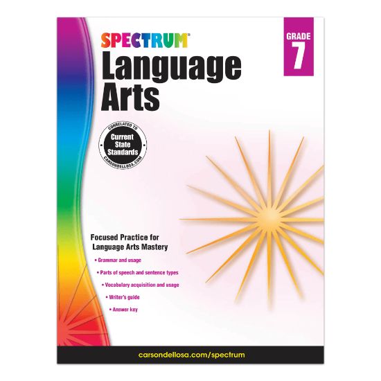 Picture of Carson-Dellosa Spectrum Language Arts Workbook, Grade 7