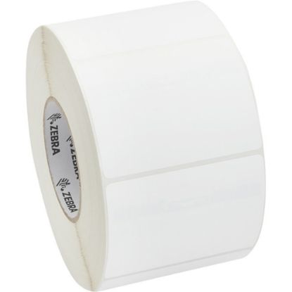 Picture of Zebra Label Paper 4 x 3in Thermal Transfer Zebra Z-Perform 2000T Value 3 in core - 4in Width x 3in Length - Permanent Adhesive - Thermal Transfer - White - Paper, Acrylic - 2000 / Roll - 1 - Perforated