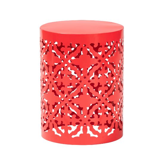 Picture of Baxton Studio Jamila Modern And Contemporary Outdoor Side Table, 18-5/16inH x 13-1/4inW x 13-1/4inD, Red