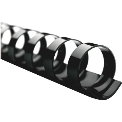 Picture of GBC CombBind 19-Ring Binding Spines, 3/4in Capacity (150 Sheets), Black, Box Of 100