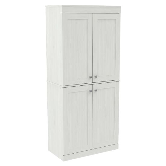 Picture of Inval Kitchen Buffet Cabinet, 4 Doors, 70-1/2inH x 31-1/2inW x 16-3/8inD, Washed Oak