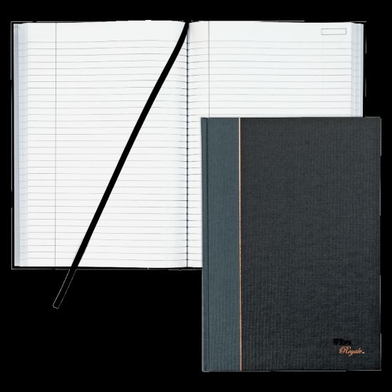 Picture of TOPS Royale Casebound Notebook, 8 1/4in x 11 3/4in, Legal Ruled, 96 Sheets, Gray