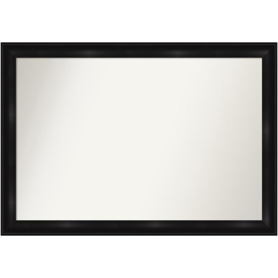 Picture of Amanti Art Narrow Non-Beveled Rectangle Framed Bathroom Wall Mirror, 28in x 40in, Grand Black