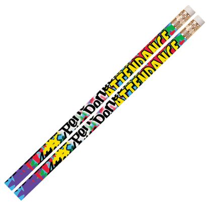 Picture of Musgrave Pencil Co. Motivational Pencils, 2.11 mm, #2 Lead, Perfect Attendance, Multicolor, Pack Of 144