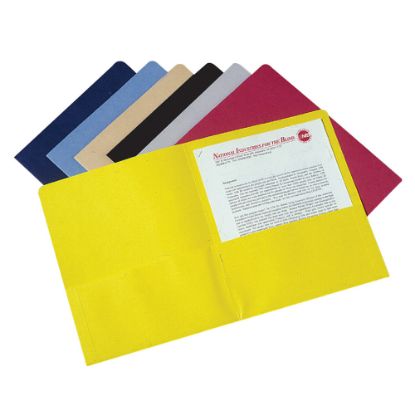 Picture of SKILCRAFT Twin Pocket Portfolios, 30% Recycled, Dark Blue, Box Of 25 (AbilityOne 7510-00-584-2489)