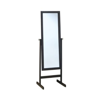 Picture of Monarch Specialties Bekka Rectangle Mirror, 60inH x 21-1/4inW x 17-1/2inD, Cappuccino