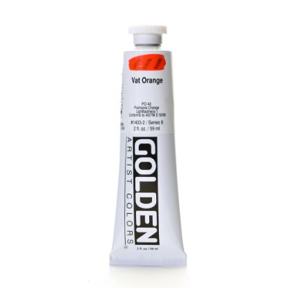 Picture of Golden Heavy Body Acrylic Paint, 2 Oz, Vat Orange