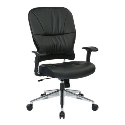 Picture of Office Star Space Seating 32 Series Ergonomic Eco Leather Mid-Back Managers Chair, Black