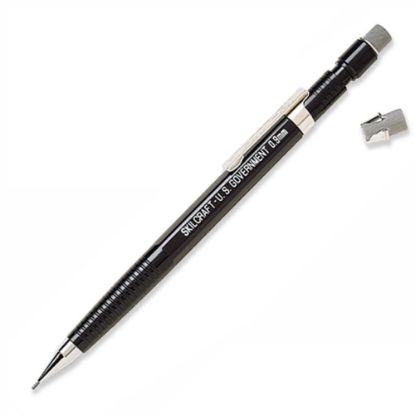 Picture of SKILCRAFT Push-Action Mechanical Pencils, 0.9 mm, Black Barrel, Pack Of 12 (AbilityOne 7520-00-161-5664)