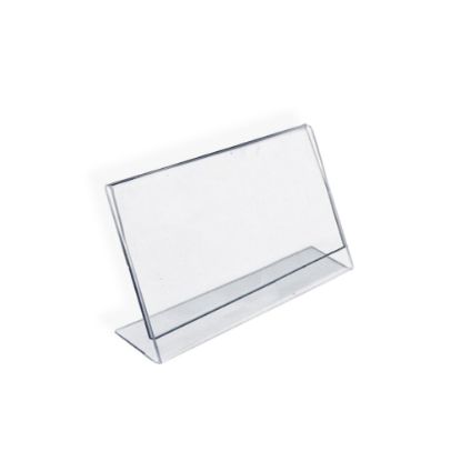 Picture of Azar Displays Acrylic L-Shaped Sign Holders, 6in x 4in, Clear, Pack Of 10