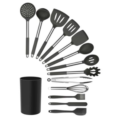 Picture of MegaChef Cooking Utensils, Gray, Set Of 14 Utensils