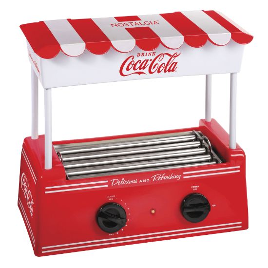 Picture of Nostalgia Electrics Coca-Cola Hot Dog Roller And Bun Warmer, 8 Hot Dog/6 Bun Capacity, Coke Red