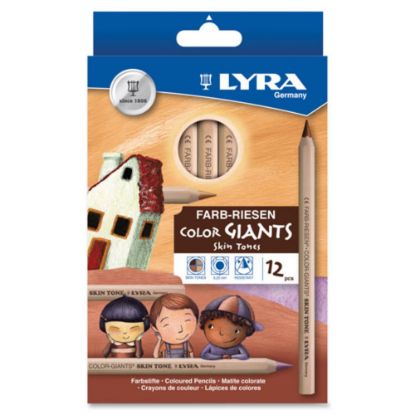 Picture of Lyra Color-Giants Skin-Tone Pencils, 6.3 mm Lead, Assorted Colors, Pack Of 12