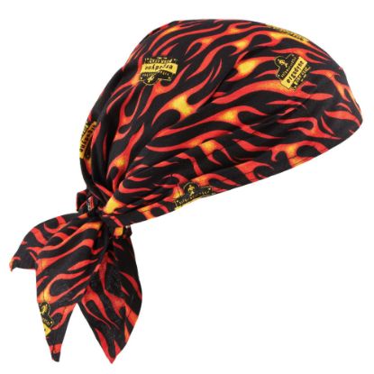 Picture of Ergodyne Chill-Its 6710CT Evaporative Cooling Triangle Hats With Cooling Towels, Flames, Pack Of 6 Hats