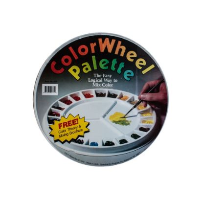 Picture of Speedball Color Wheel Watercolor Palette, Reusable, 12 1/4in, White