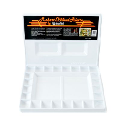 Picture of Speedball Robert E. Wood Watercolor Palette, Reusable, 16 1/2in x 11in x 1in, White