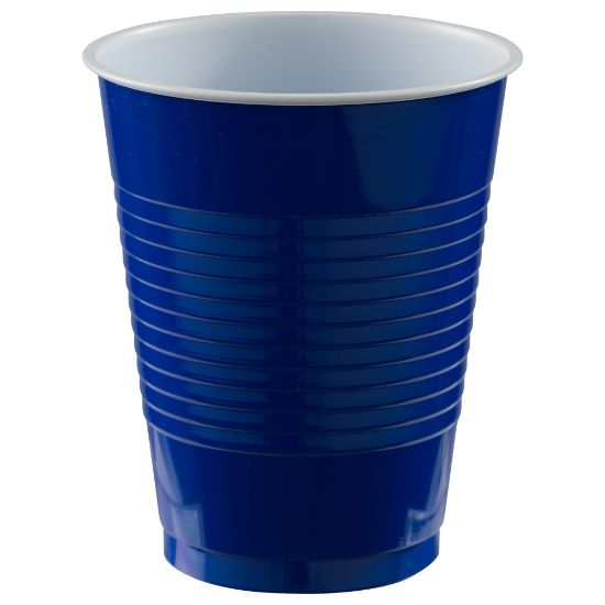 Picture of Amscan Plastic Cups, 18 Oz, Bright Royal Blue, Set Of 150 Cups