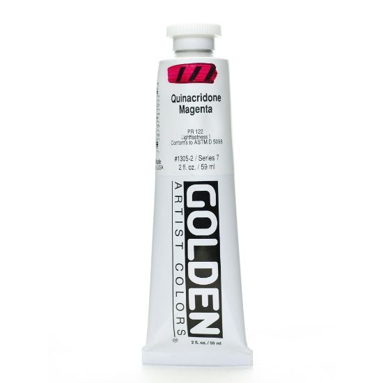 Picture of Golden Heavy Body Acrylic Paint, 2 Oz, Quinacridone Magenta