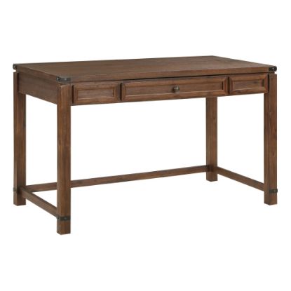 Picture of Office Star Baton Rouge Work Smart Sit-To-Stand 48inW Lift Computer Desk, Brushed Walnut