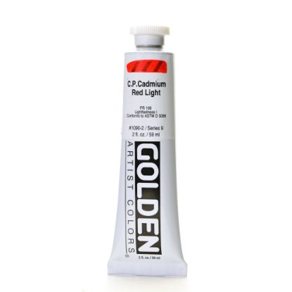 Picture of Golden Heavy Body Acrylic Paint, 2 Oz, Cadmium Red Light (CP)