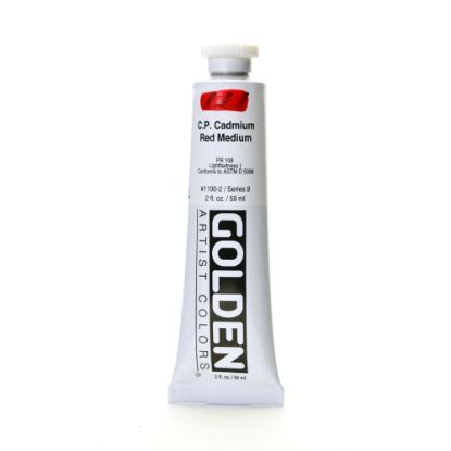 Picture of Golden Heavy Body Acrylic Paint, 2 Oz, Cadmium Red Medium (CP)