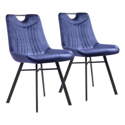 Picture of Zuo Modern Tyler Dining Chairs, Blue, Set Of 2 Chairs