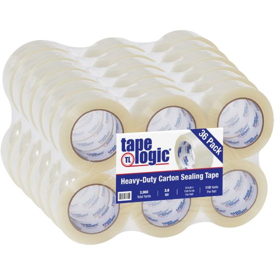 Picture of Tape Logic Acrylic Sealing Tape, 3in Core, 2in x 110 Yd., Clear, Pack Of 36