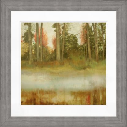 Picture of Timeless Frames Shea Framed Landscape Artwork, 12in x 12in, Gray, Red Forest