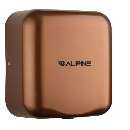 Picture of Alpine Industries Hemlock Commercial Automatic High-Speed Electric Hand Dryer With Wall Guard, Copper