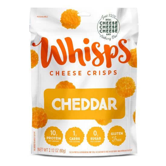 Picture of Whisps Cheese Crisps, Cheddar, 2.12 Oz, Pack Of 12 Bags