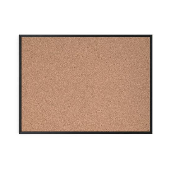 Picture of U Brands Cork Bulletin Board, 48in X 36in, Black Aluminum Frame, Actual Size 47in X 35in (050U00-01)