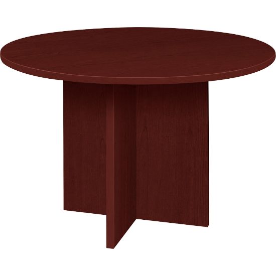 Picture of Lorell Prominence 2.0 Round Conference Table, 42inW, Mahogany