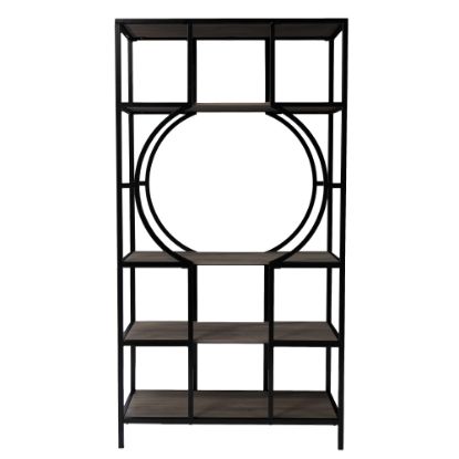 Picture of SEI Furniture Tyberton 69inH 5-Tier Bookcase, Brown