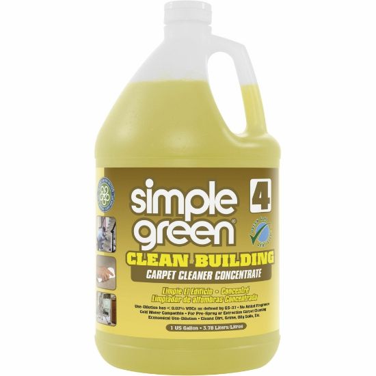 Picture of Simple Green Clean Building Carpet Cleaner Concentrate - Concentrate - 128 fl oz (4 quart) - 2 / Carton - Sand