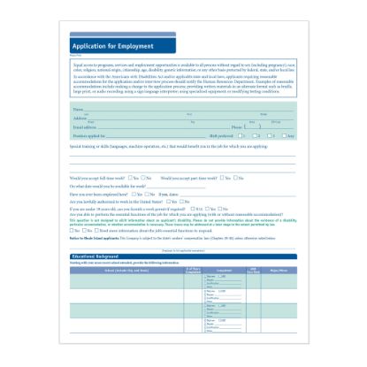 Picture of ComplyRight Short Job Applications, Pack Of 50