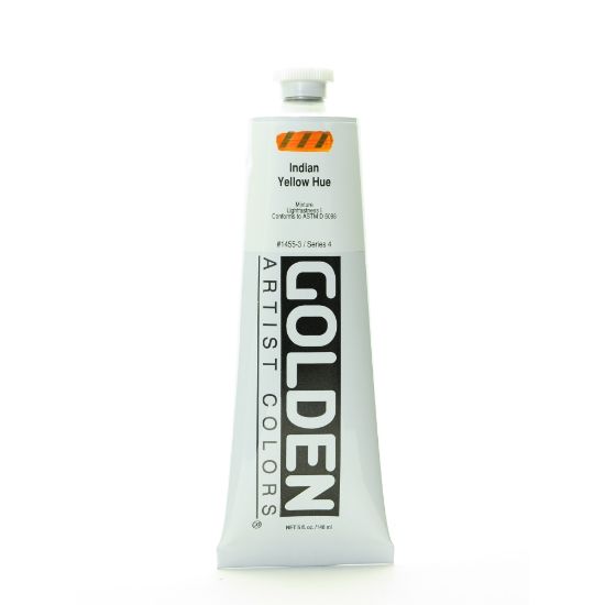 Picture of Golden Heavy Body Acrylic Paint, 5 Oz, Historical Indian Yellow Hue