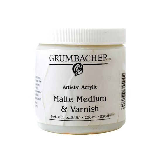 Picture of Grumbacher Artists Acrylic Matte Medium And Varnish, 8 Oz