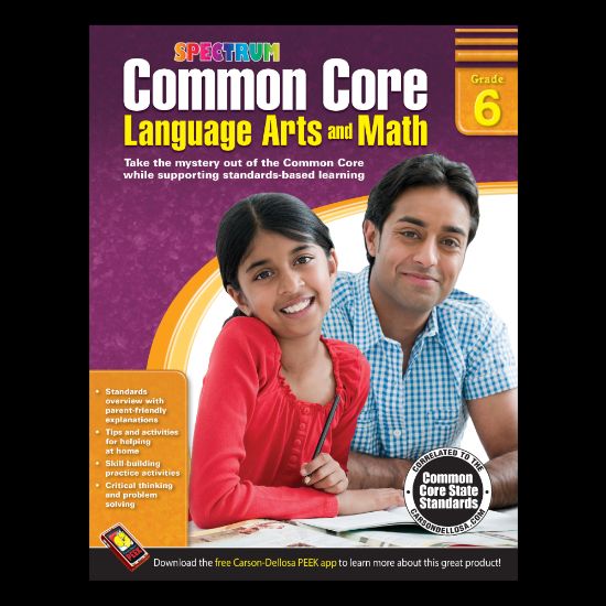 Picture of Spectrum Common Core Language Arts And Math, Grade 6