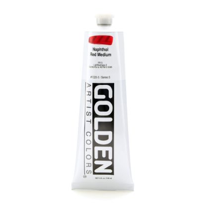 Picture of Golden Heavy Body Acrylic Paint, 5 Oz, Naphthol Red Medium