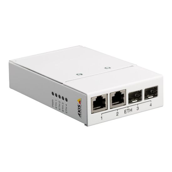 Picture of AXIS T8604 Media Converter Switch - Fiber media converter - GigE - 10Base-T, 100Base-TX, 1000Base-X, 100Base-X - 2 ports - RJ-45 / SFP (mini-GBIC) - for AXIS P1455-LE, P1455-LE-3, P3818-PVE, Q1942-E, Q3538-SLVE