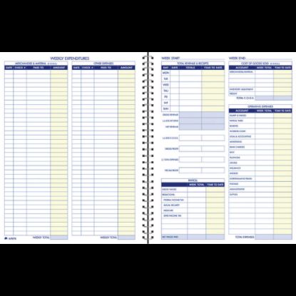 Picture of Adams Weekly Bookkeeping Book, 8 1/2in x 11in, Blue