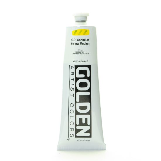 Picture of Golden Heavy Body Acrylic Paint, 5 Oz, Cadmium Yellow Medium (CP)